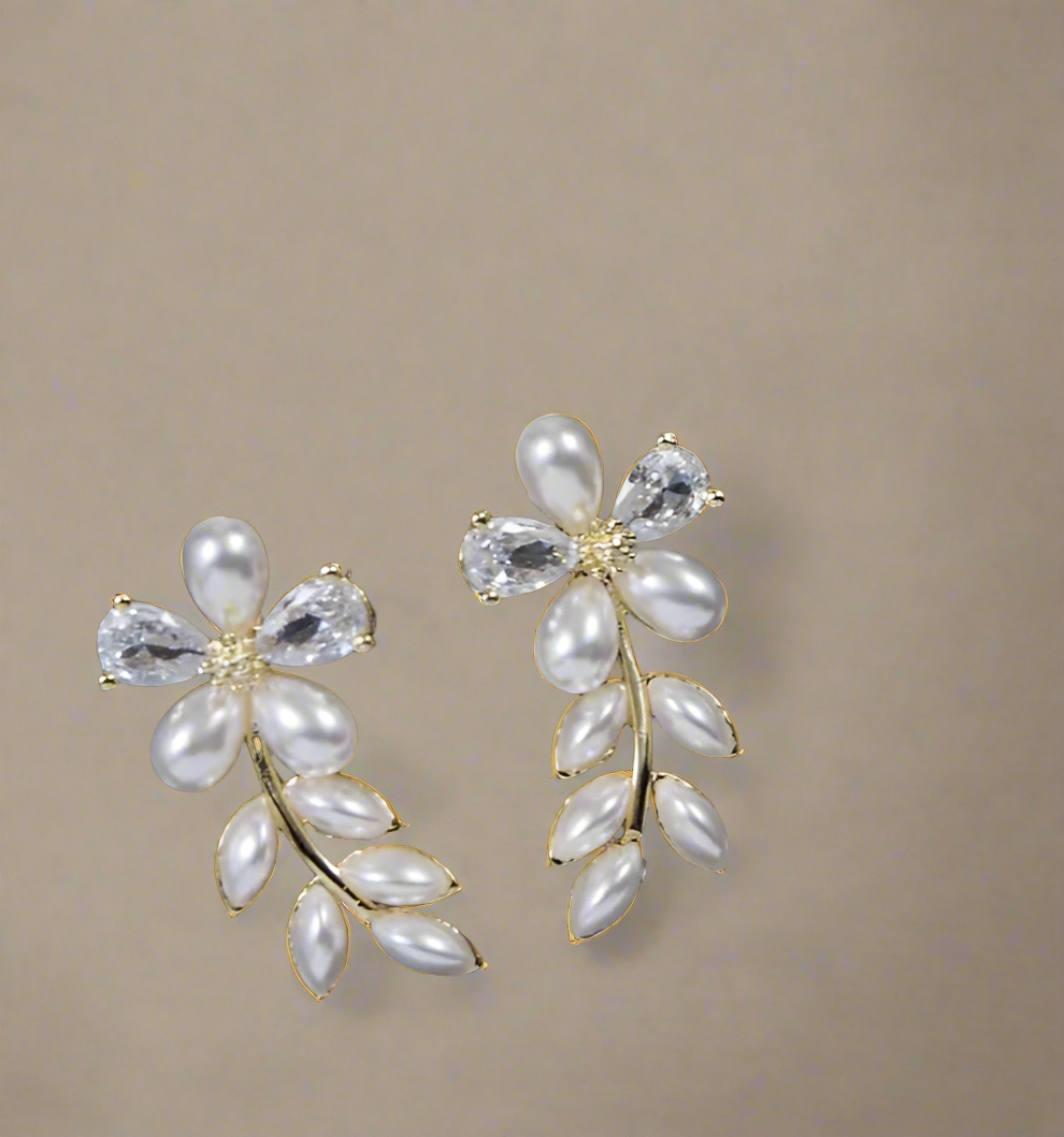 Floral Pearl Earrings