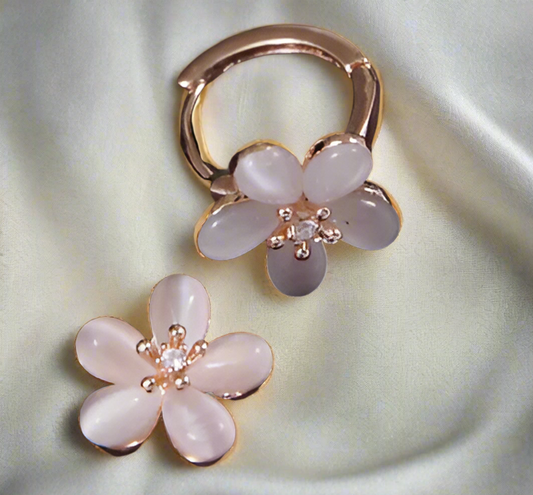 Korean Floral Small Hoops