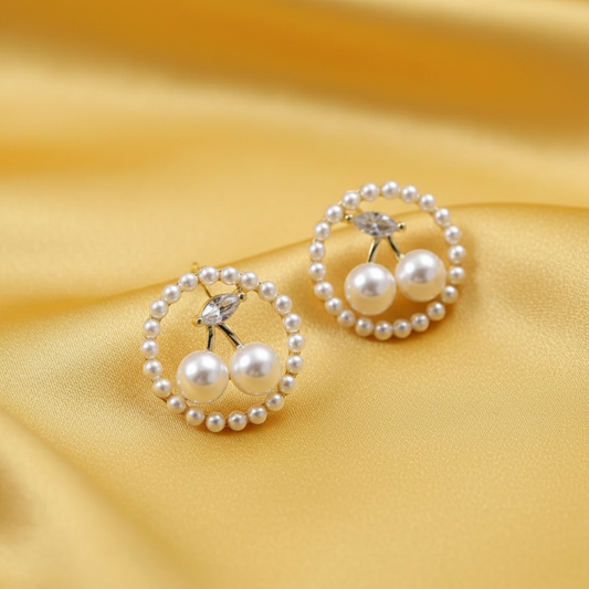 Pearly Cherry Earrings