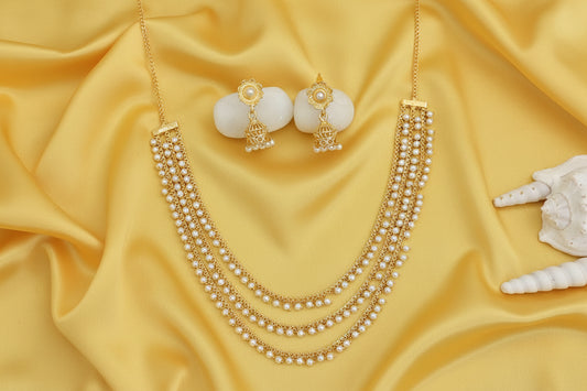 Multi Layer Pearl Necklace Set