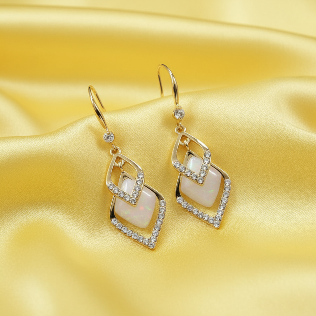 Opal Stone Drop Earring