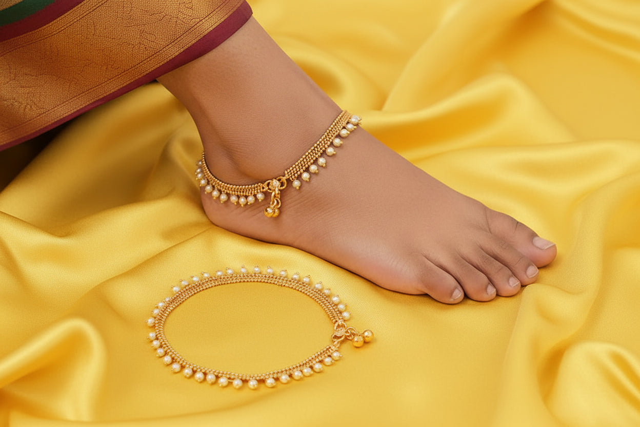 Royal Pearl Designer Anklet Payal