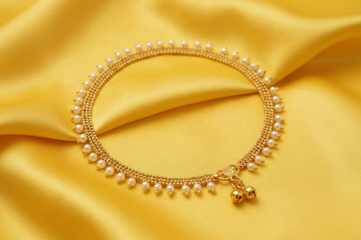 Royal Pearl Designer Anklet Payal