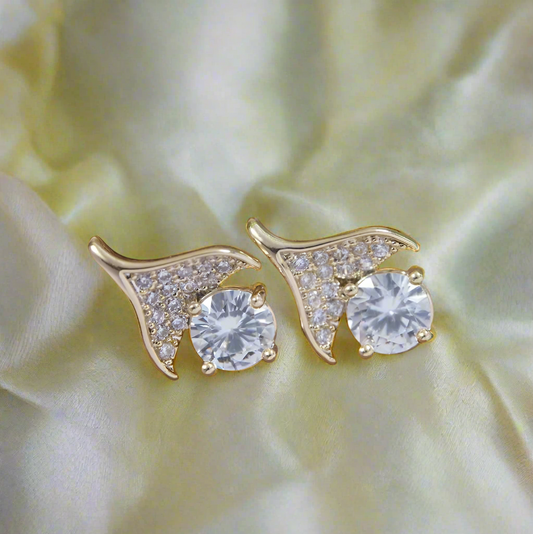 White Stone Earrings