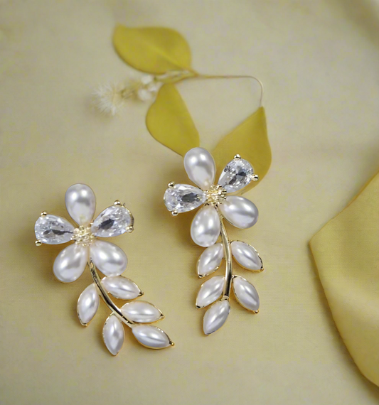 Floral Pearl Earrings